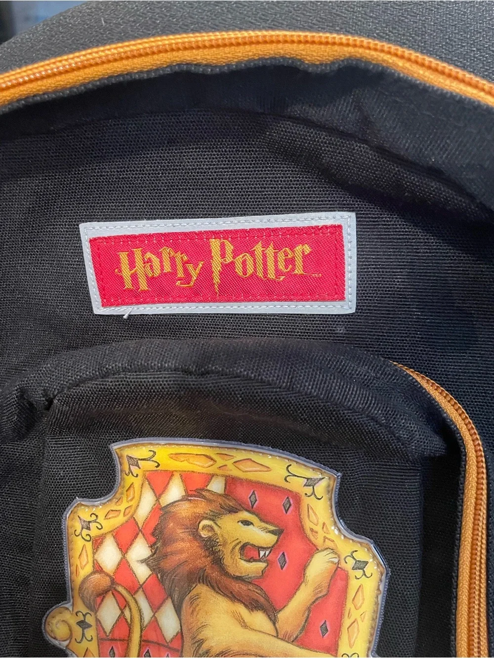 Black Harry Potter Gryffindor Backpack with Suede